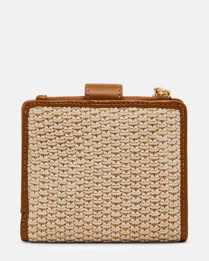 JEM STRAW Light Natural Bifold Wallet - Steve Madden