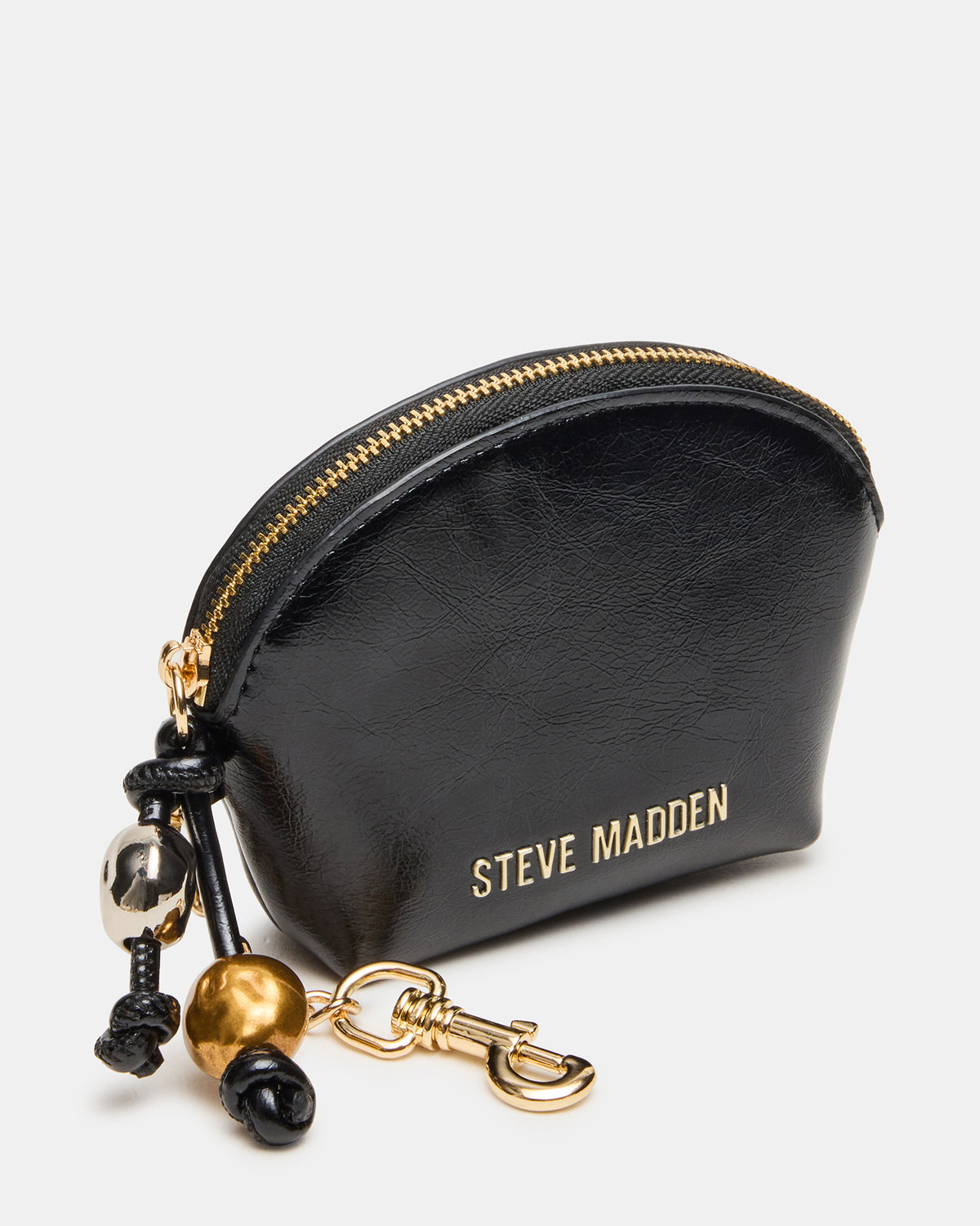 CASSIDI Wallet Black Dome-Shaped Card Holder - Steve Madden