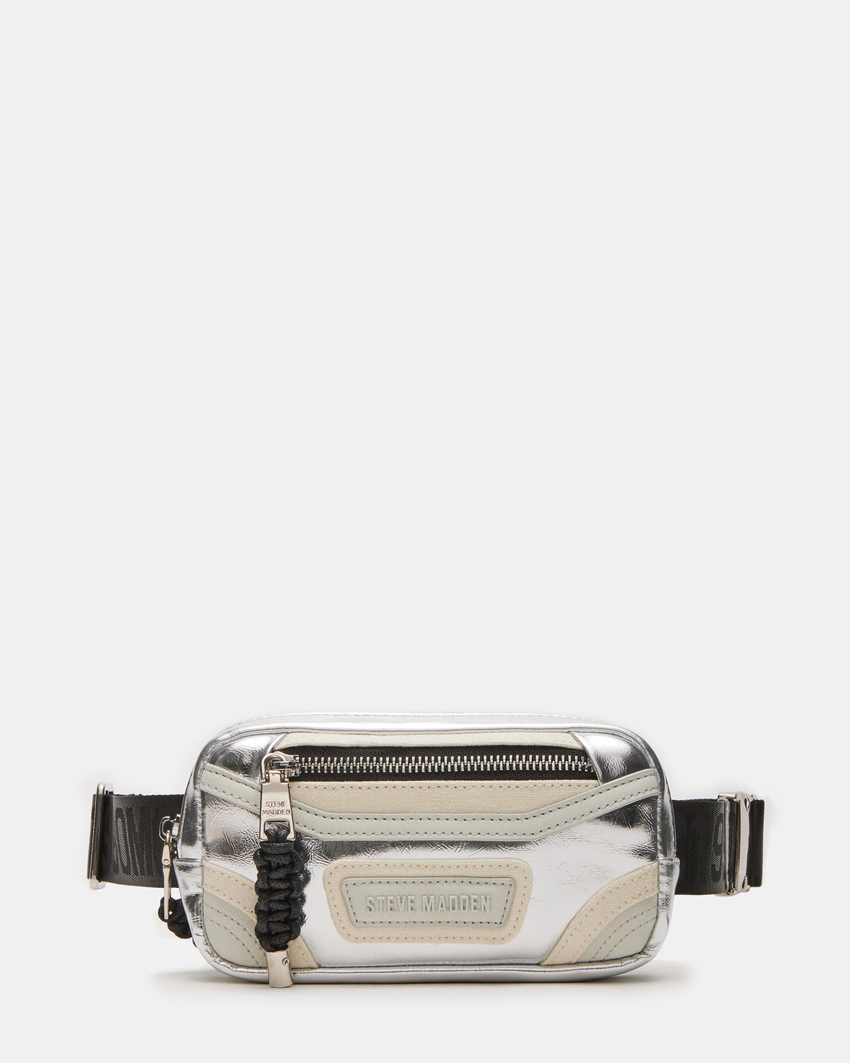 MADRIDD Belt Bag Silver | Women's Handbags - Steve Madden