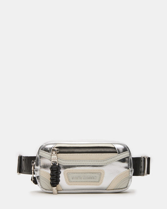MADRIDD Belt Bag Silver | Women's Handbags - Steve Madden