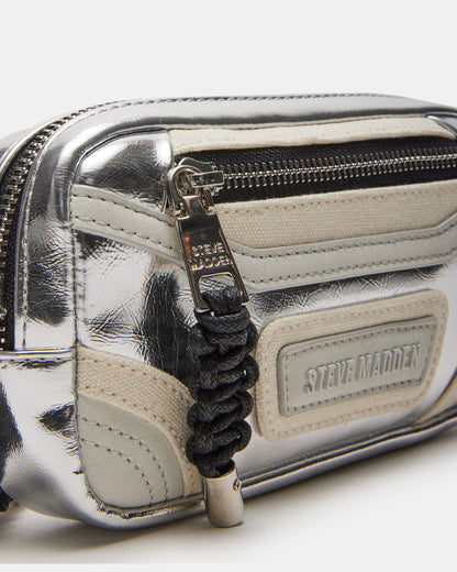MADRIDD Belt Bag Silver | Women's Handbags - Steve Madden