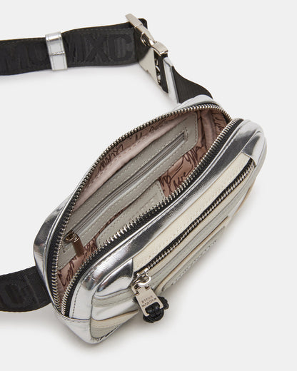 MADRIDD Belt Bag Silver | Women's Handbags - Steve Madden