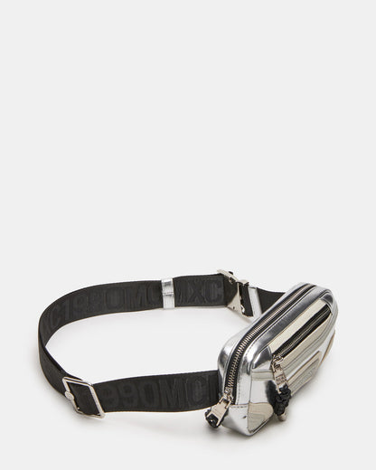 MADRIDD Belt Bag Silver | Women's Handbags - Steve Madden