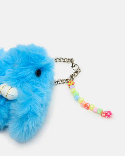 BUNNY BAG CHARM Blue Multi-Colored Alphabet Letter Beaded Plush Bunny Bag Charm - Steve Madden