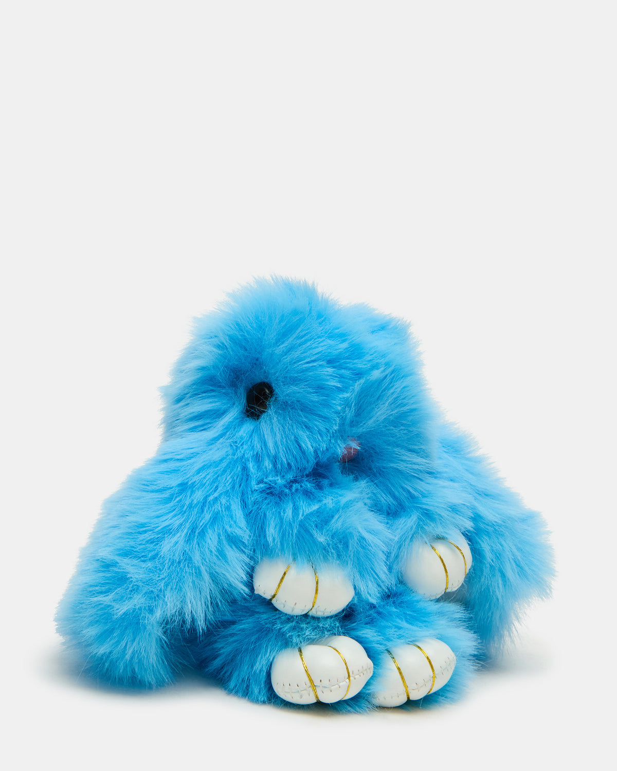 BUNNY BAG CHARM Blue Multi-Colored Alphabet Letter Beaded Plush Bunny Bag Charm - Steve Madden