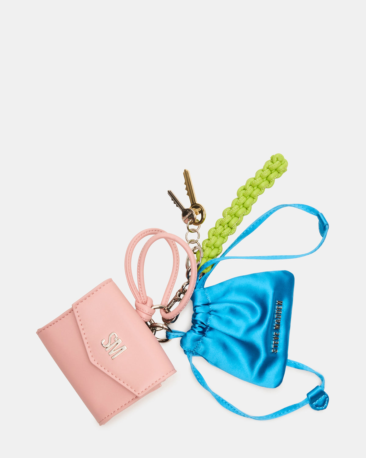 TRAVEL BAG CHARM Coral Multi Card Wallet Attachable Bag Charm - Steve Madden