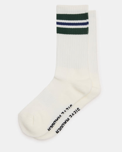WYNN 2 PACK STRIPE ATHLEISURE SOCKS Egret Women's Stripe Athletic Socks - Steve Madden