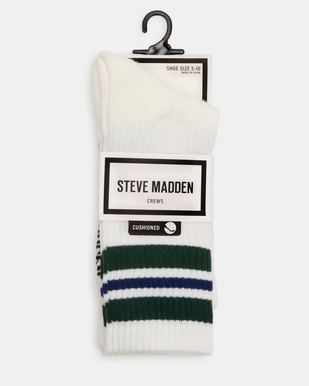 WYNN 2 PACK STRIPE ATHLEISURE SOCKS Egret Women's Stripe Athletic Socks - Steve Madden