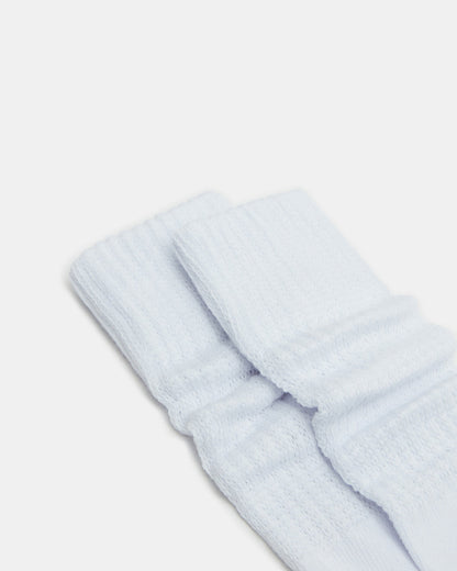2 PACK SLOUCHY CREW SOCKS WHITE Scrunch Socks - Steve Madden