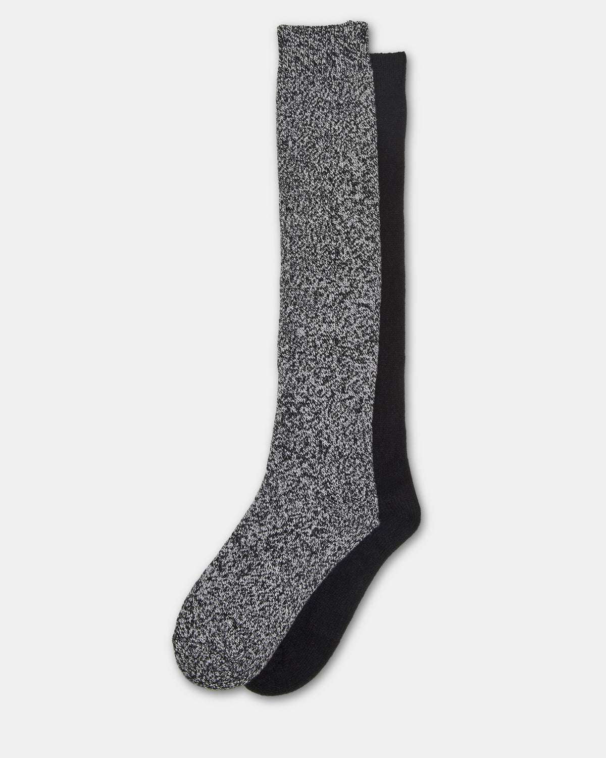 FALL 2 PACK MARLED KNEE HIGH SOCKS Black Women's Marled Knee-High Socks - Steve Madden