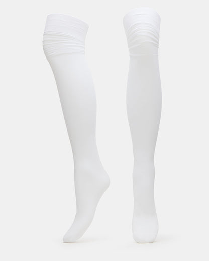PREPPY White Over-The-Knee Footed Women's Tights - Steve Madden