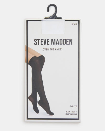 PREPPY White Over-The-Knee Footed Women's Tights - Steve Madden