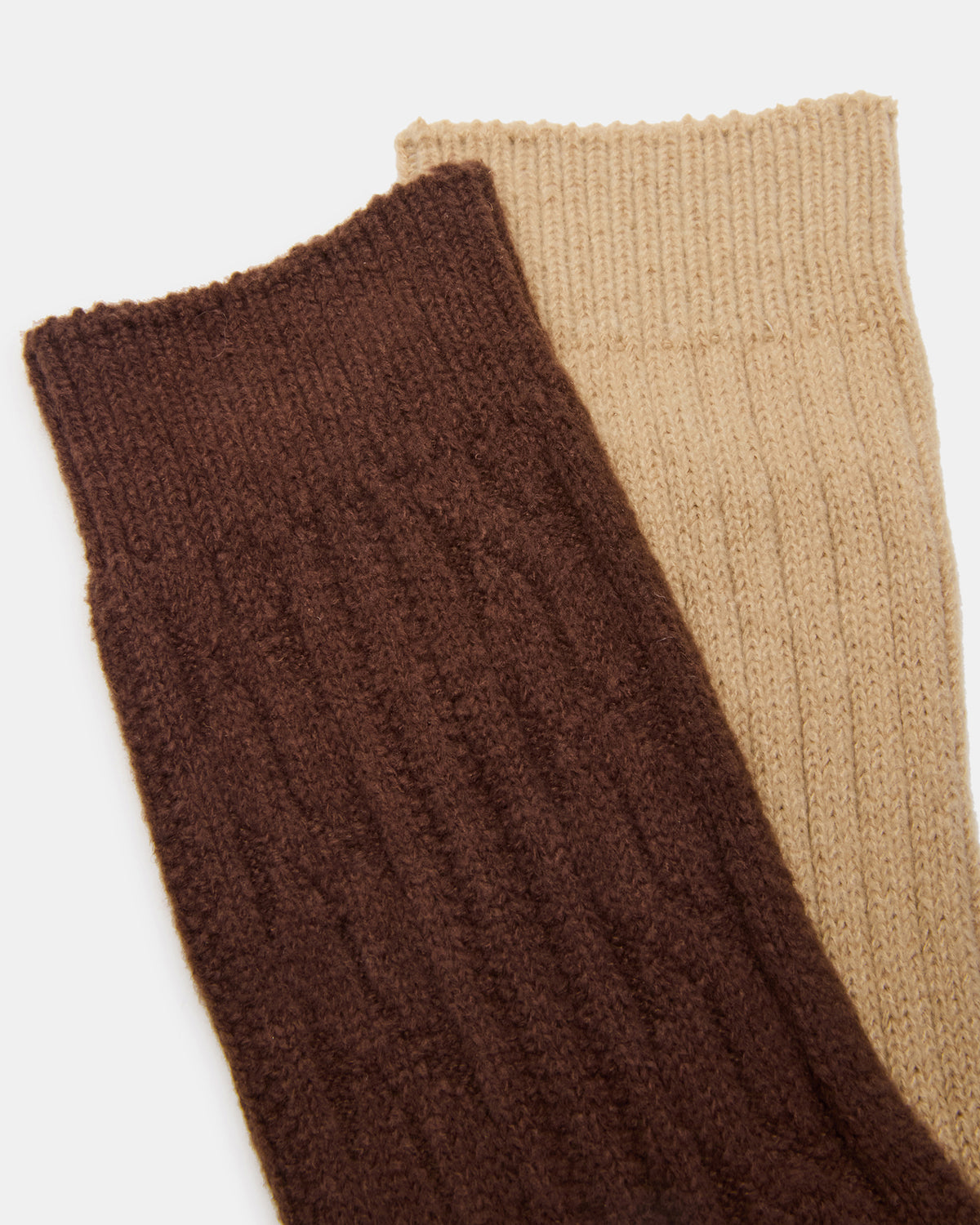 2 PACK CABLE TEXTURE BOOT SOCKS BROWN Women's Textured Quarter Book Socks - Steve Madden