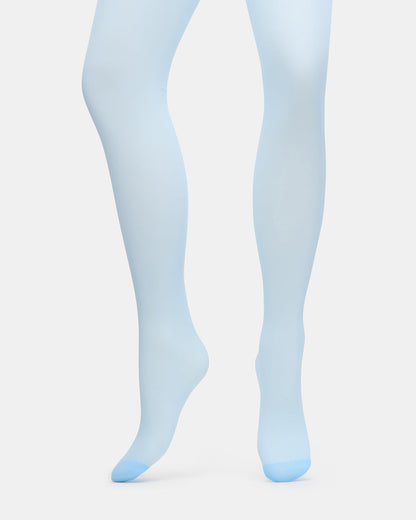 BLAIR SHEER TIGHTS LIGHT Blue Women's Footed Sheer Mesh Tights - Steve Madden