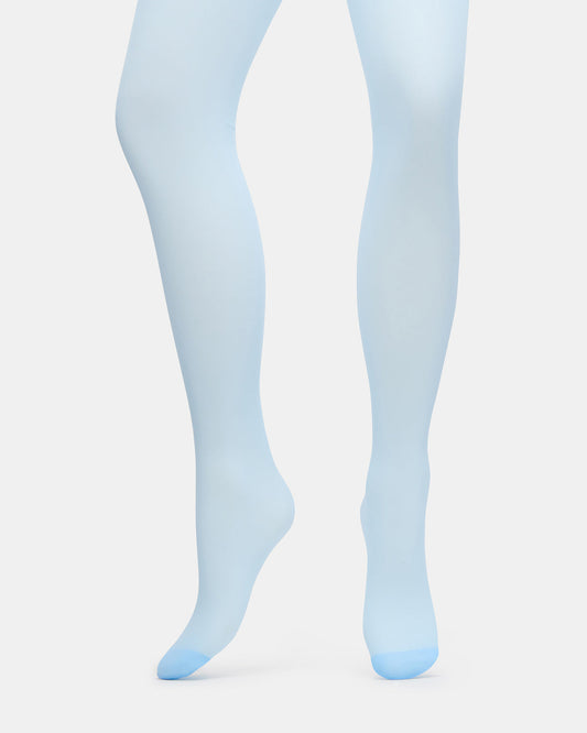BLAIR SHEER TIGHTS LIGHT Blue Women's Footed Sheer Mesh Tights - Steve Madden