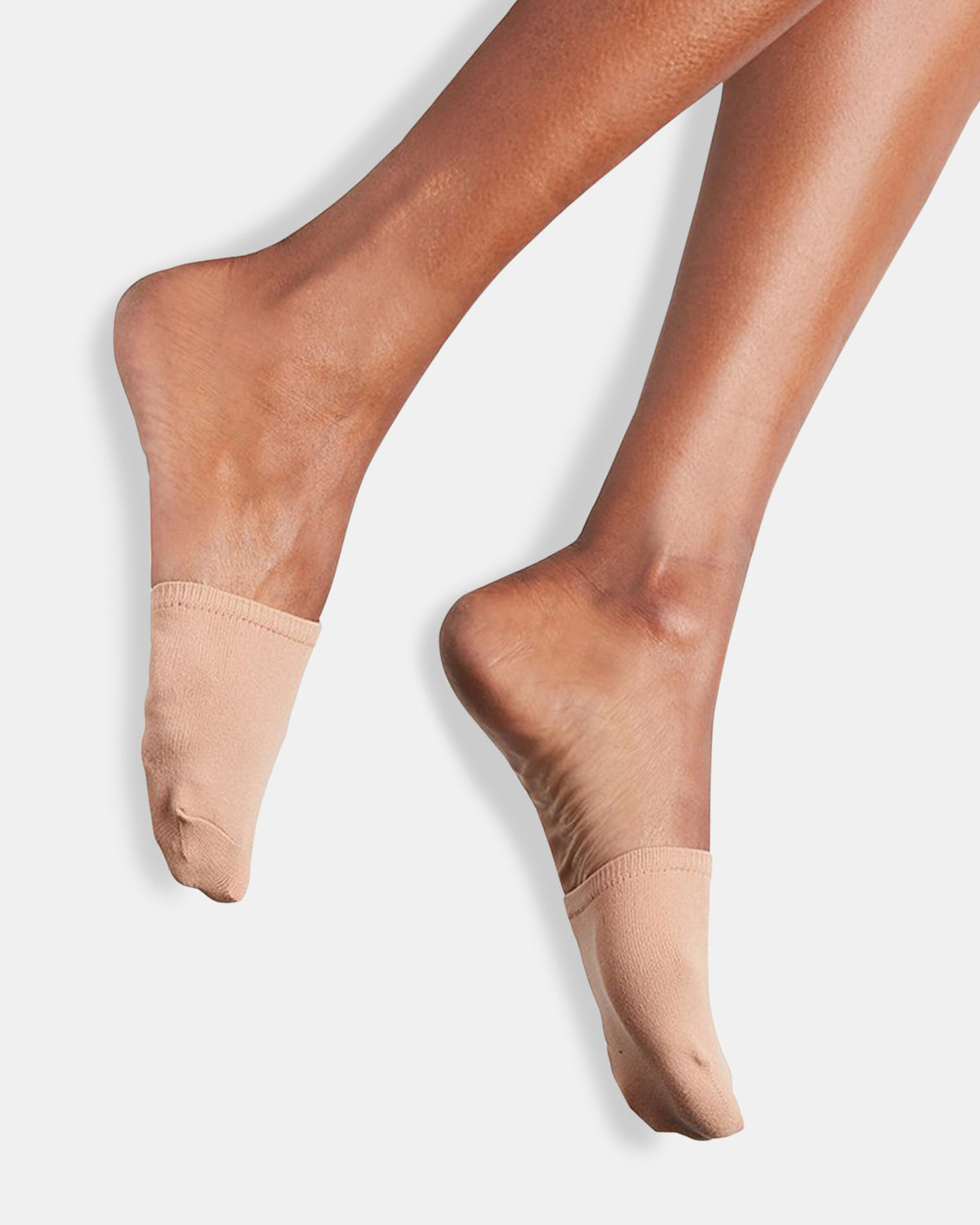 CAP TOE Black/Tan Open Back Shoe Socks - Steve Madden