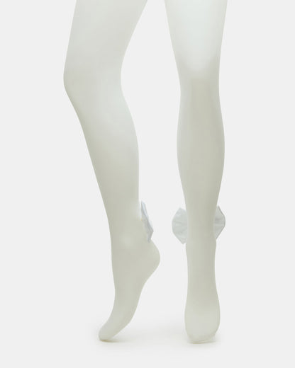 BRIDAL BOW TIGHTS Sheer White Women's Footed Tights - Steve Madden