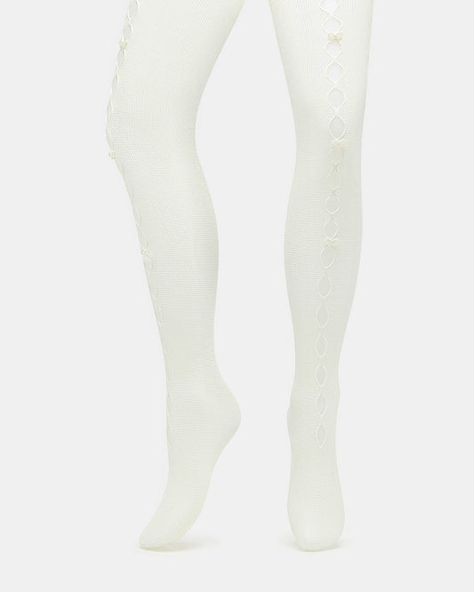 FISHNET Pearl Off-White Women's Footed Tights - Steve Madden