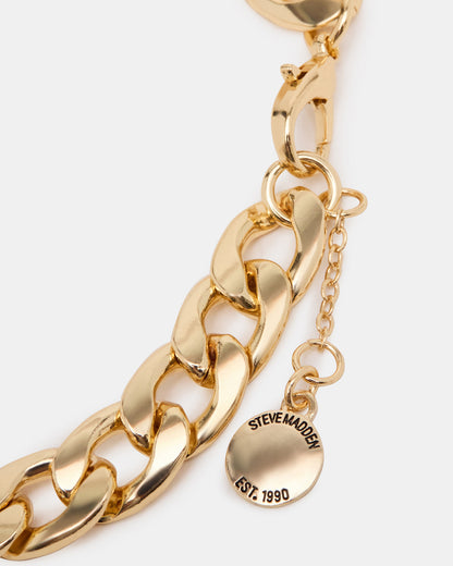 LINK CHAIN ANKLET Gold Women's - Steve Madden
