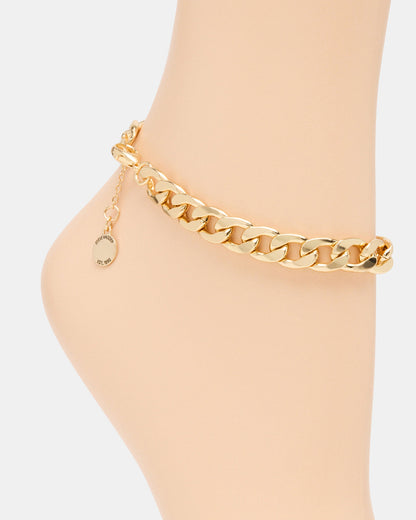LINK CHAIN ANKLET Gold Women's - Steve Madden