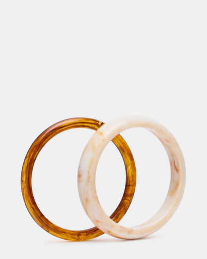 BANGLE BRACELET PACK Natural Women's 2-Piece Bangle Bracelet - Steve Madden