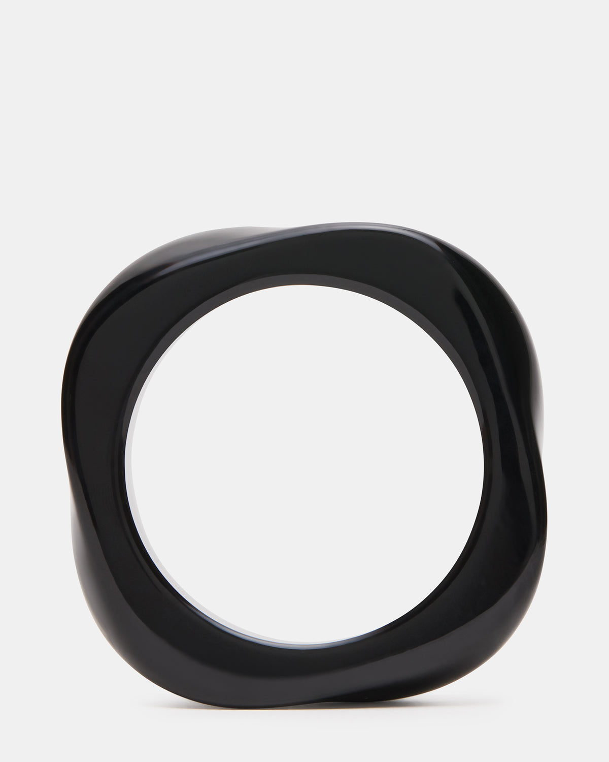 CURVED RETRO BRACELET Black Women's Bangle Bracelet - Steve Madden