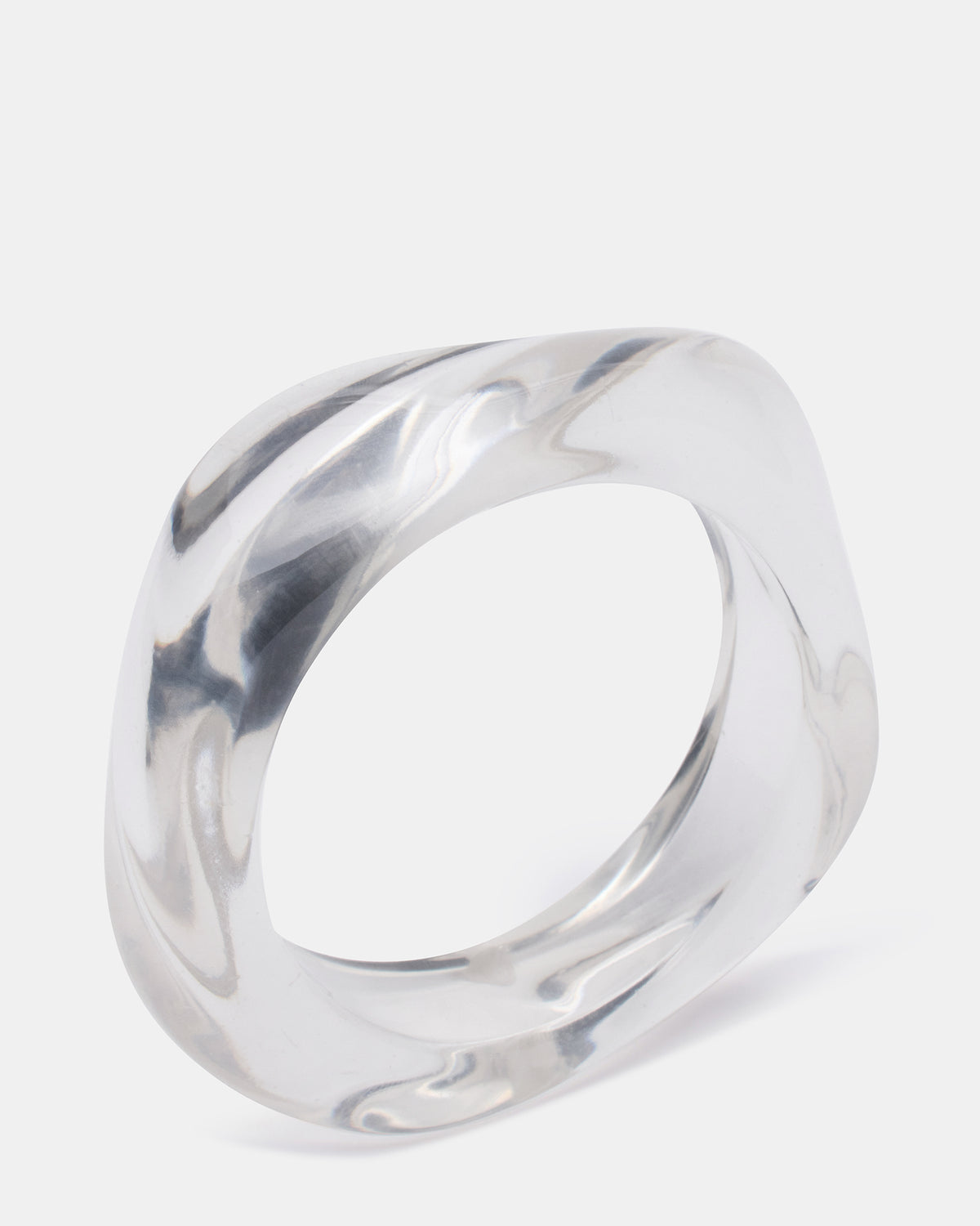 CURVED RETRO BRACELET Clear Women's Bangle Bracelet - Steve Madden
