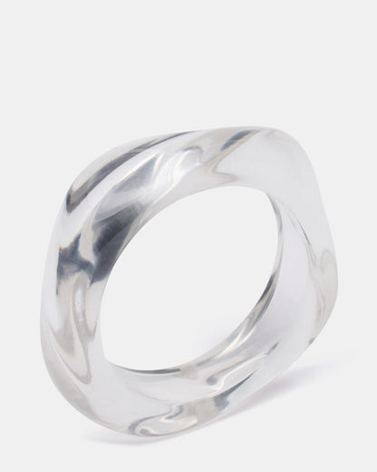 CURVED RETRO BRACELET Clear Women's Bangle Bracelet - Steve Madden