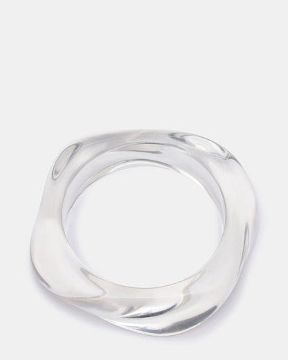 CURVED RETRO BRACELET Clear Women's Bangle Bracelet - Steve Madden