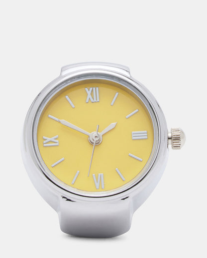 WATCH RING Yellow | Women's Accessories - Steve Madden
