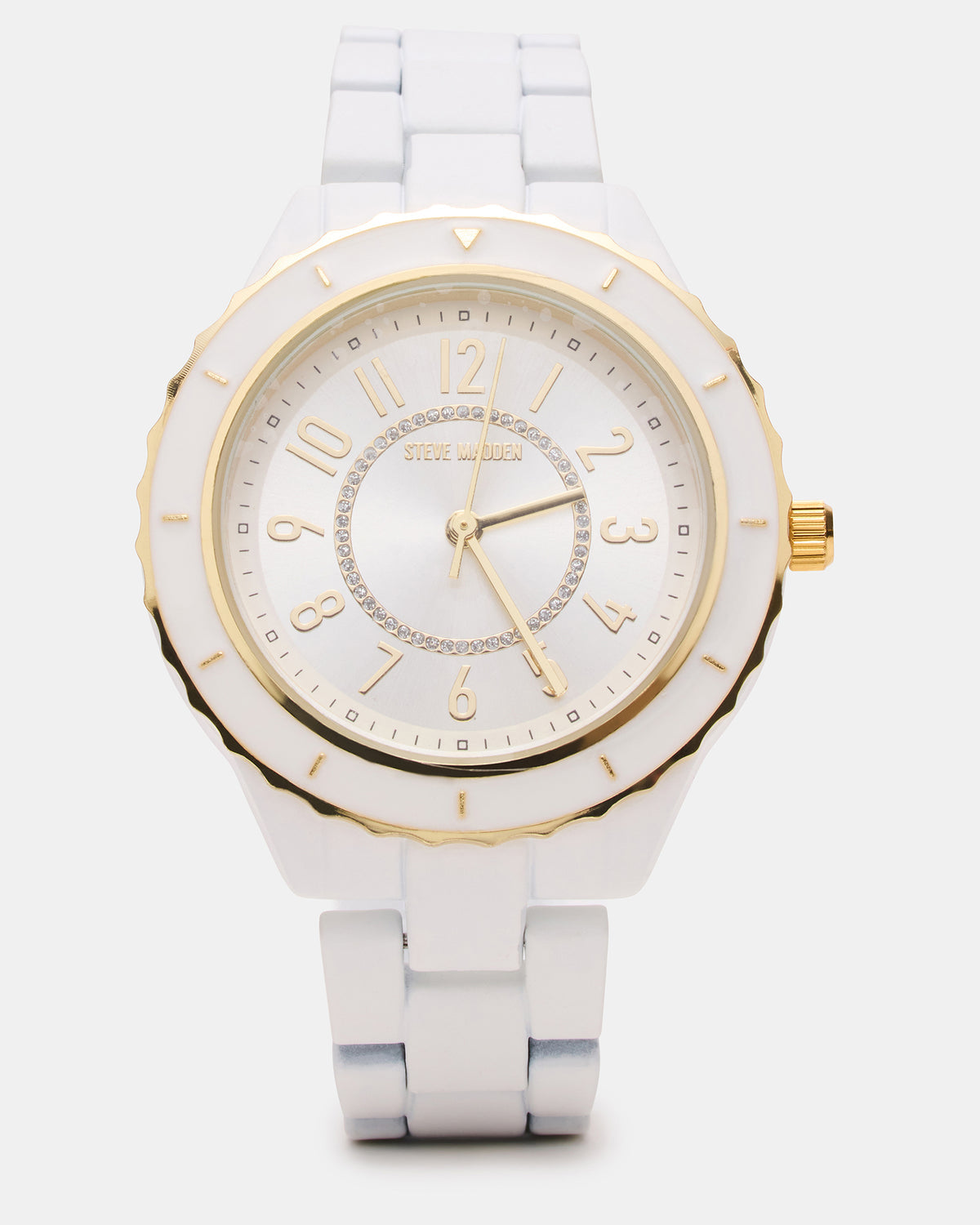 WOMEN'S STAINLESS STEEL WATCH White Women's Watch - Steve Madden