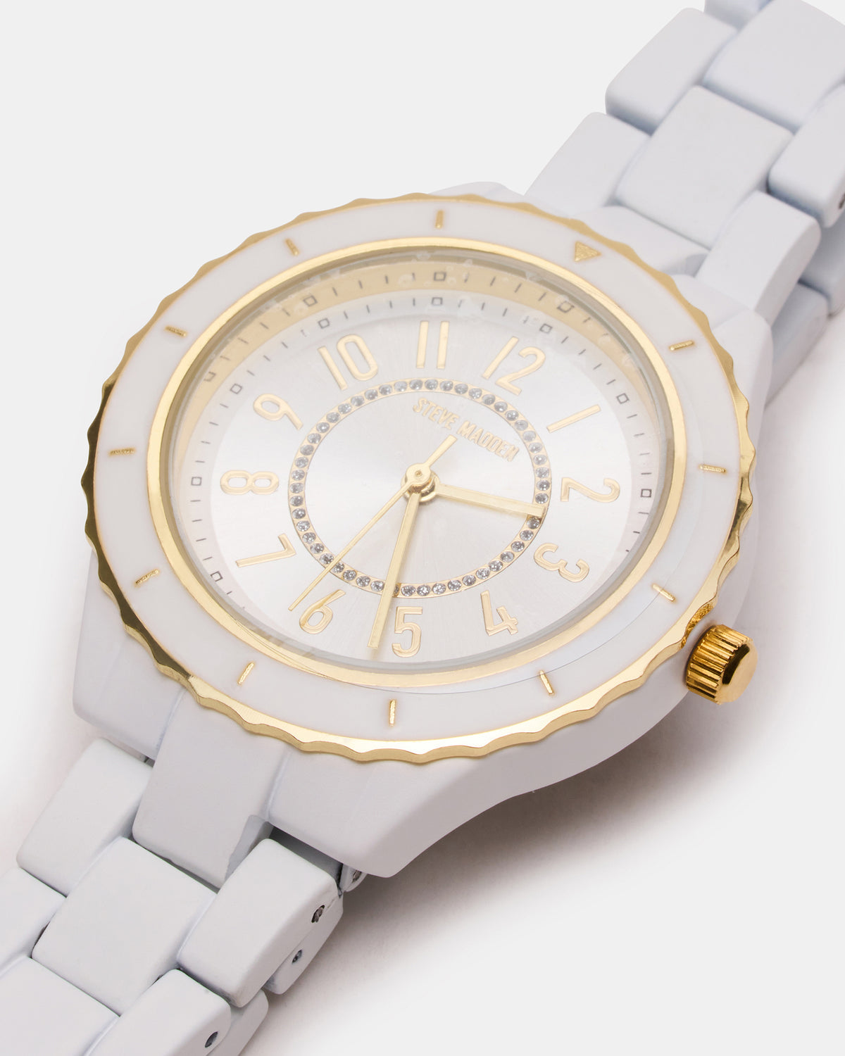 WOMEN'S STAINLESS STEEL WATCH White Women's Watch - Steve Madden