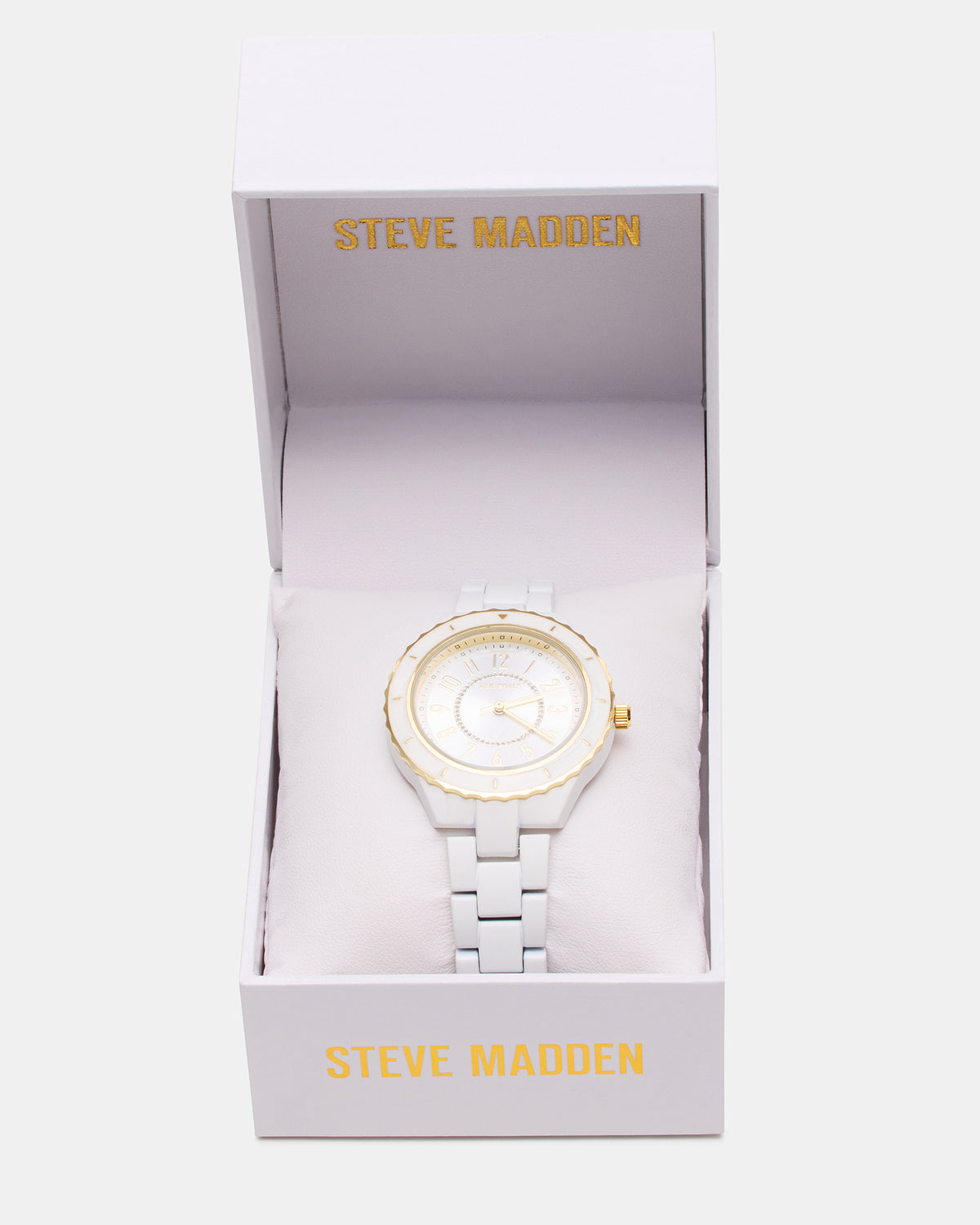 WOMEN'S STAINLESS STEEL WATCH White Women's Watch - Steve Madden