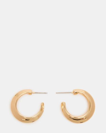 SMALL HOOP EARRINGS GOLD Women's Chubby Small Hoop Earrings - Steve Madden
