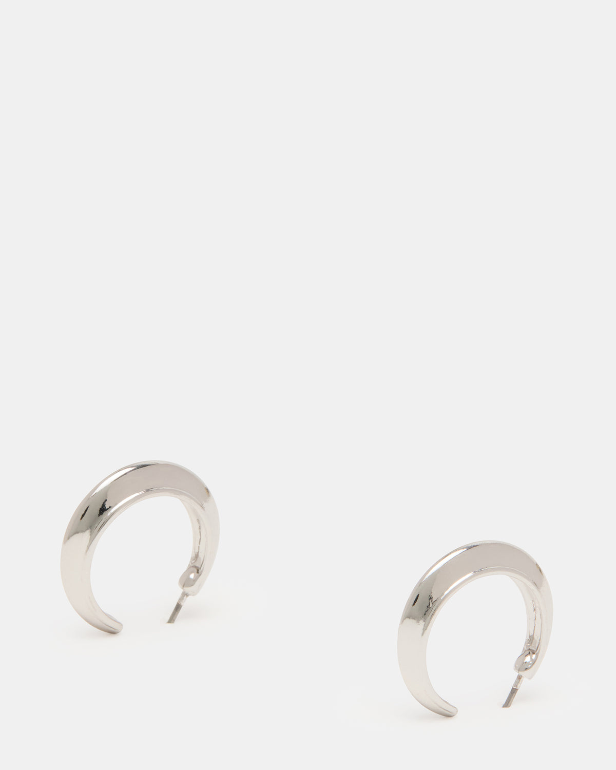 SMALL HOOP EARRINGS SILVER Women's Chubby Small Hoop Earrings - Steve Madden
