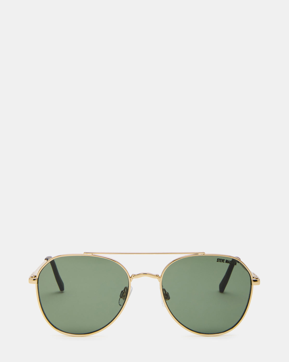 AYDIN Gold Solid Green Gold Frame Sunglasses - Steve Madden