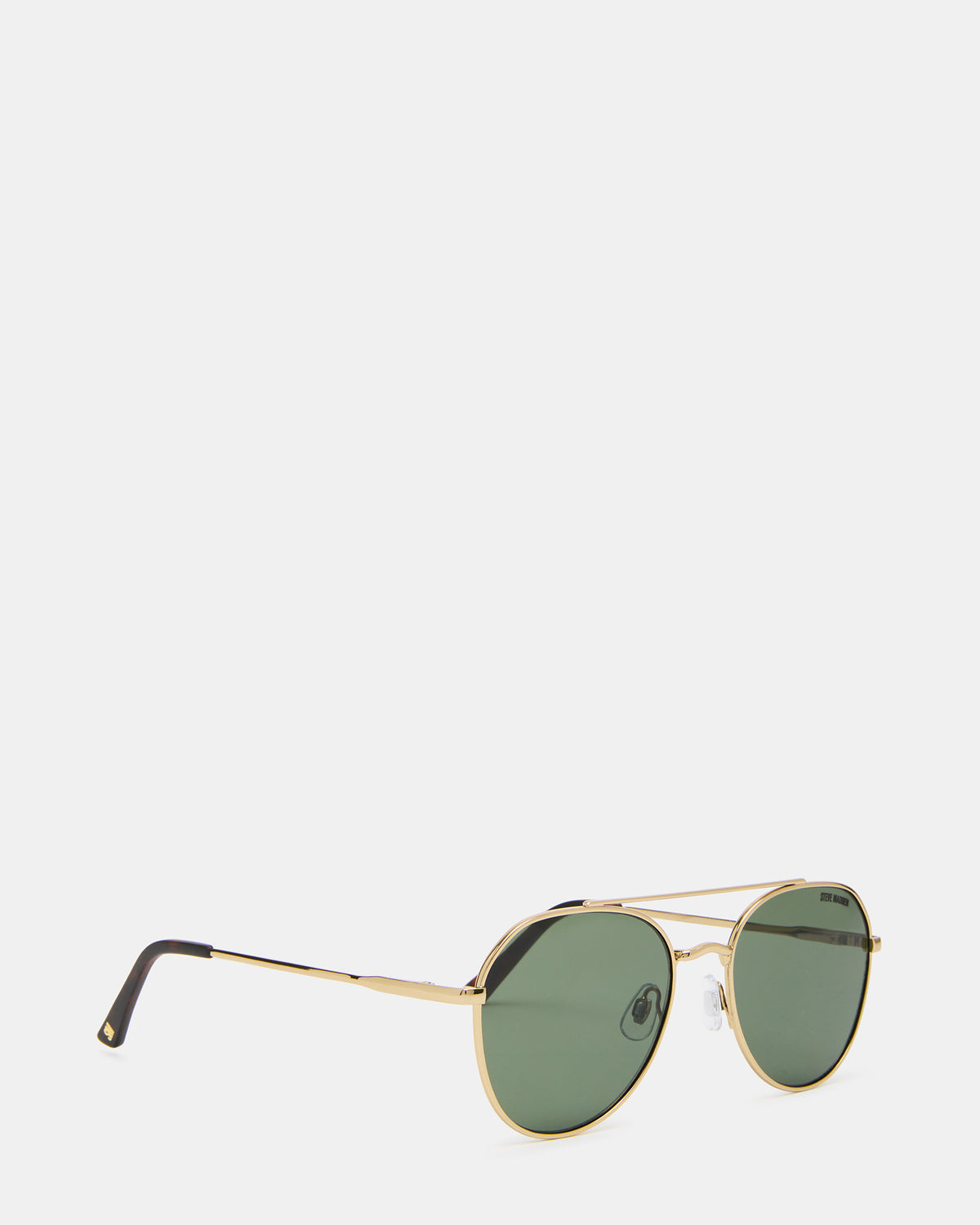 AYDIN Gold Solid Green Gold Frame Sunglasses - Steve Madden