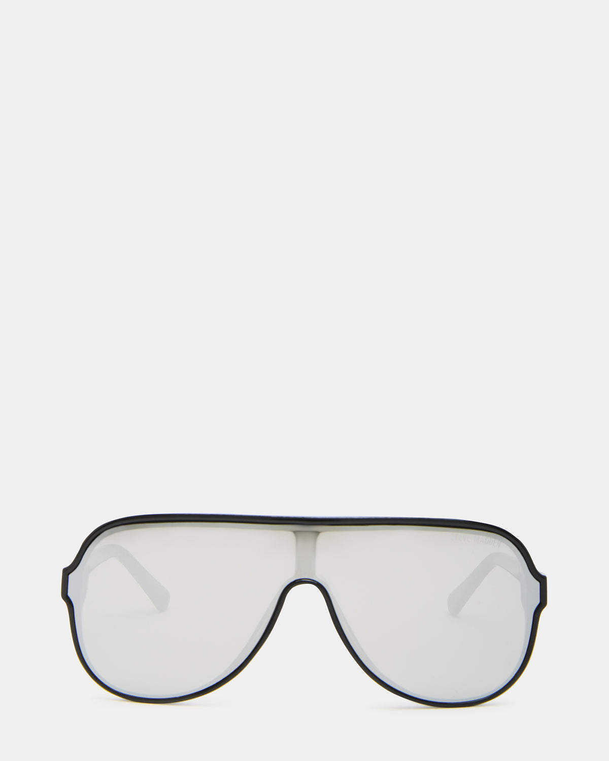 KERBIE Black Silver Flash Shield Sunglasses - Steve Madden