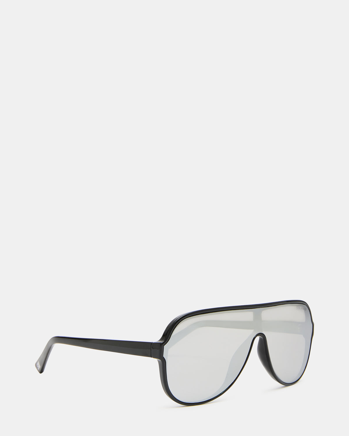 KERBIE Black Silver Flash Shield Sunglasses - Steve Madden