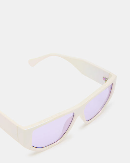 NICKO Off-White Iridescent Opaque Sunglasses - Steve Madden