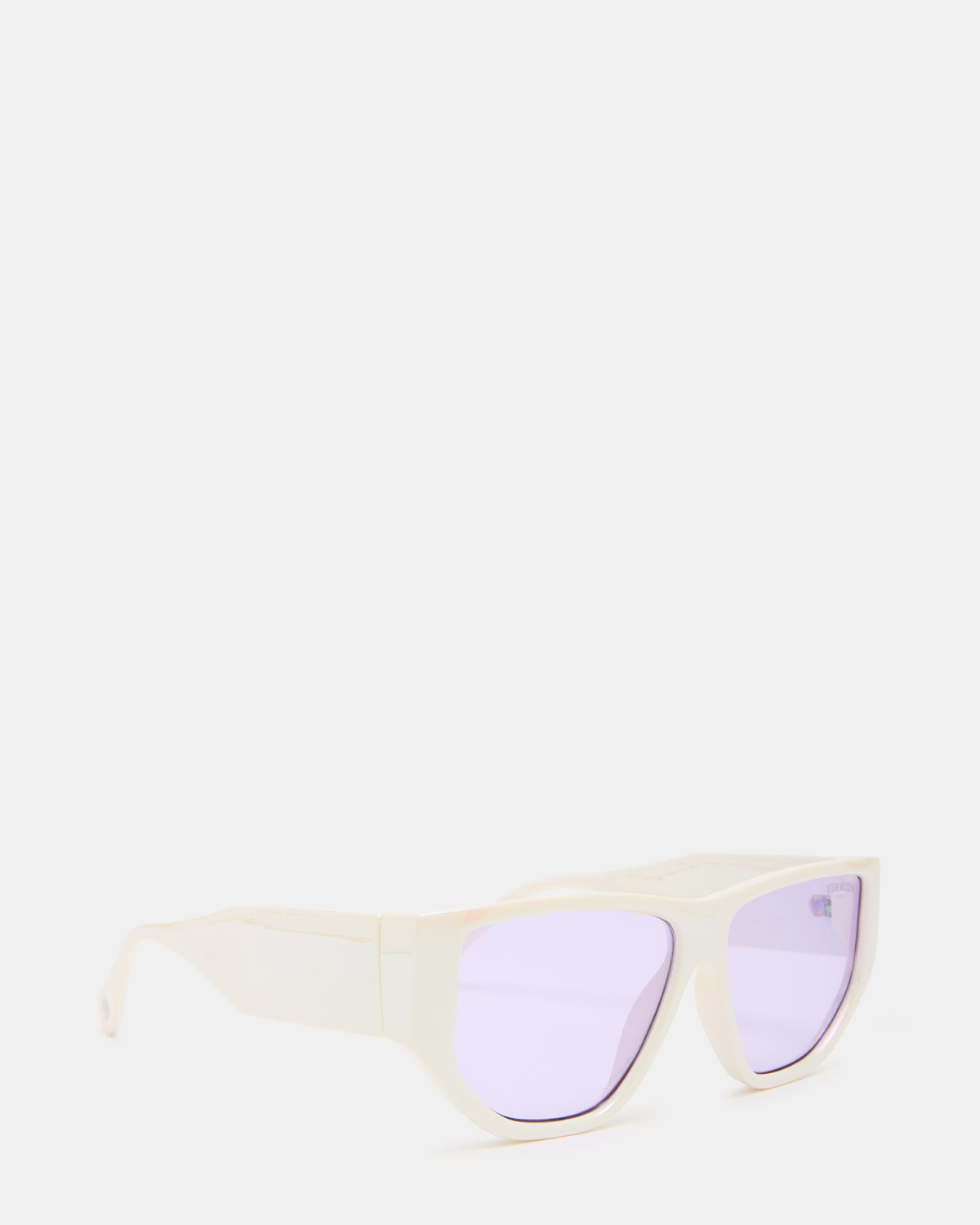 NICKO Off-White Iridescent Opaque Sunglasses - Steve Madden