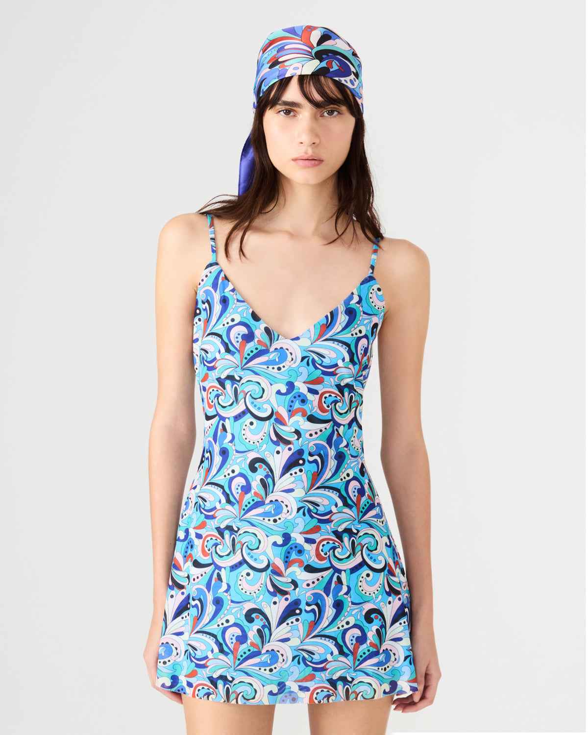 BLUE PRINTED SCARF Women's Resort Scarf - Steve Madden