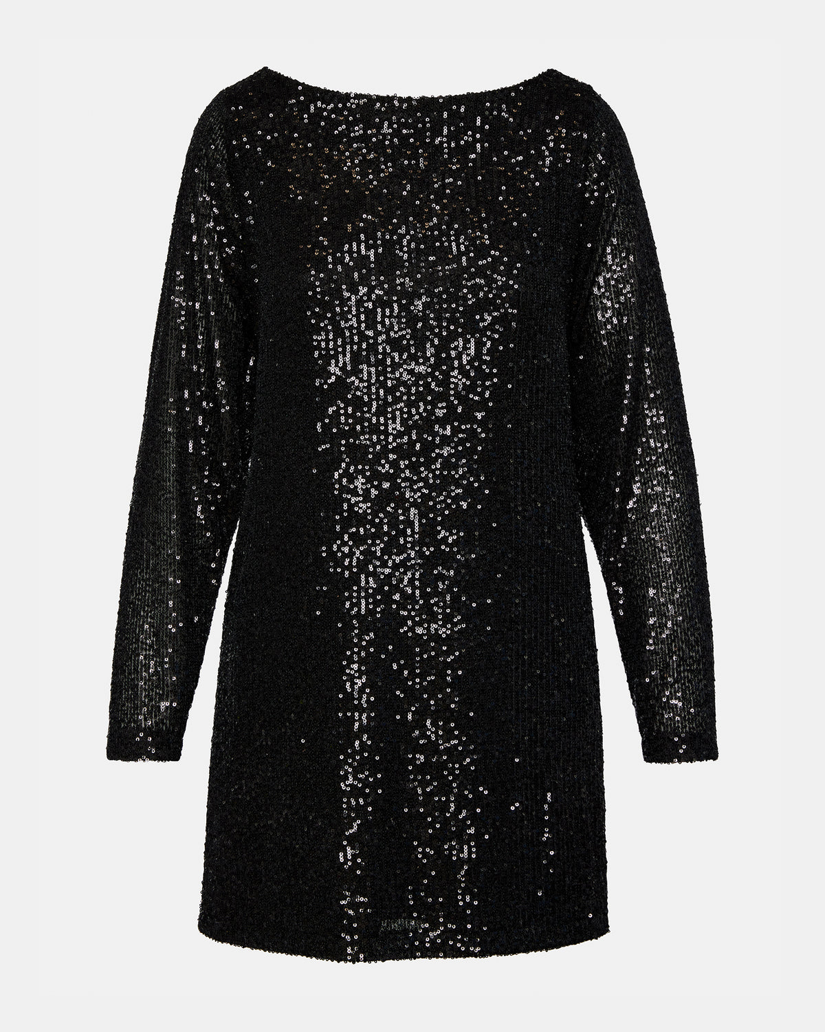 GINGER Dress Black | Women's Long-Sleeved Sequin Mini Dress - Steve Madden