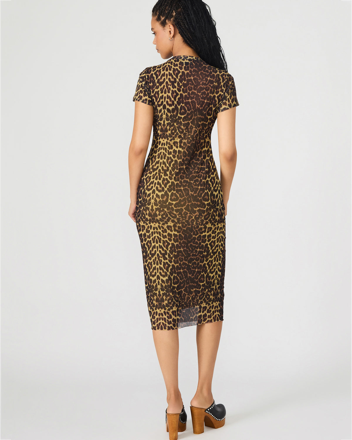 HAILEE Hot Sports Print Mesh Short-Sleeved Bodycon Women's Dress - Steve Madden