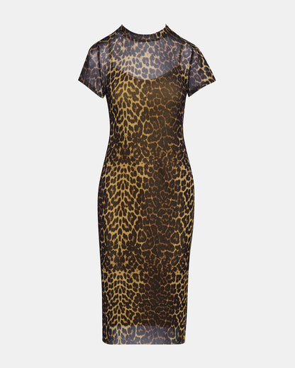 HAILEE Hot Sports Print Mesh Short-Sleeved Bodycon Women's Dress - Steve Madden