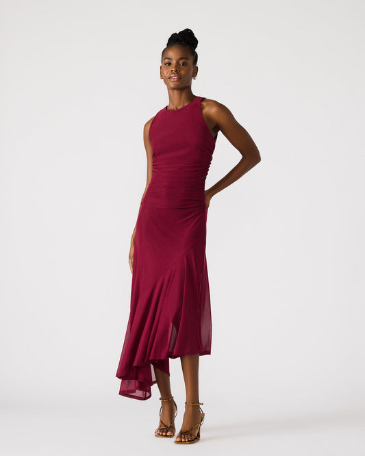 LANEY Red Women's Sleeveless Flowy Dress - Steve Madden