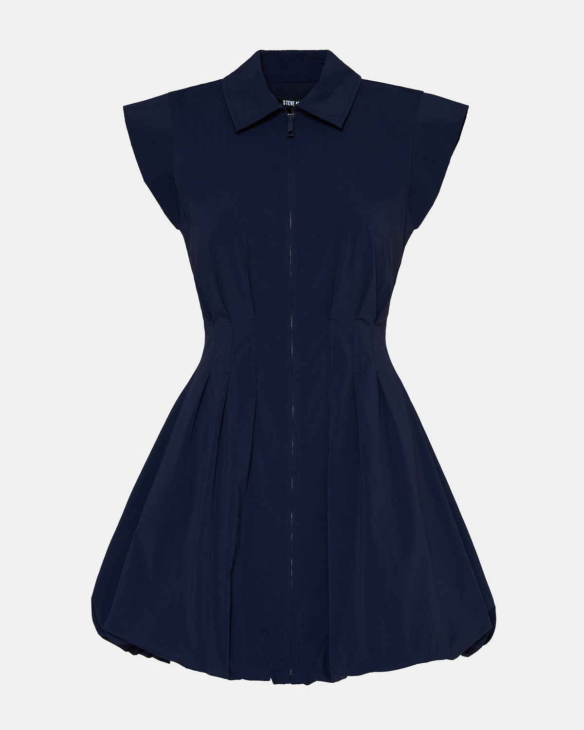 DYANNE Marine Women's Zip-Front Bubble-Hem Dress - Steve Madden