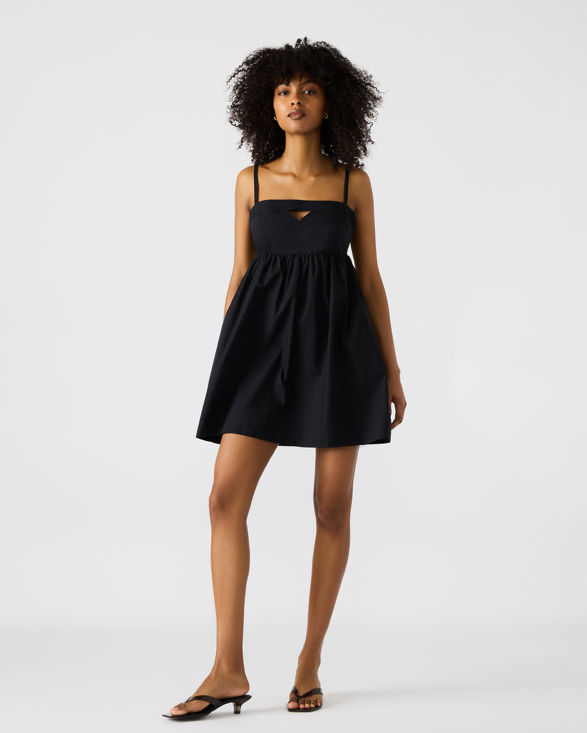 MEADOW Black Mini Cut-Out Flowy Dress - Steve Madden