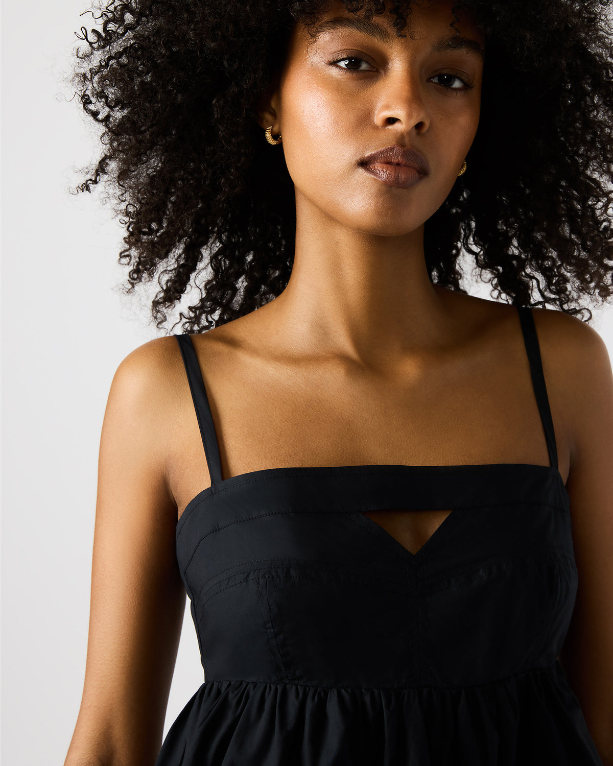 MEADOW Black Mini Cut-Out Flowy Dress - Steve Madden