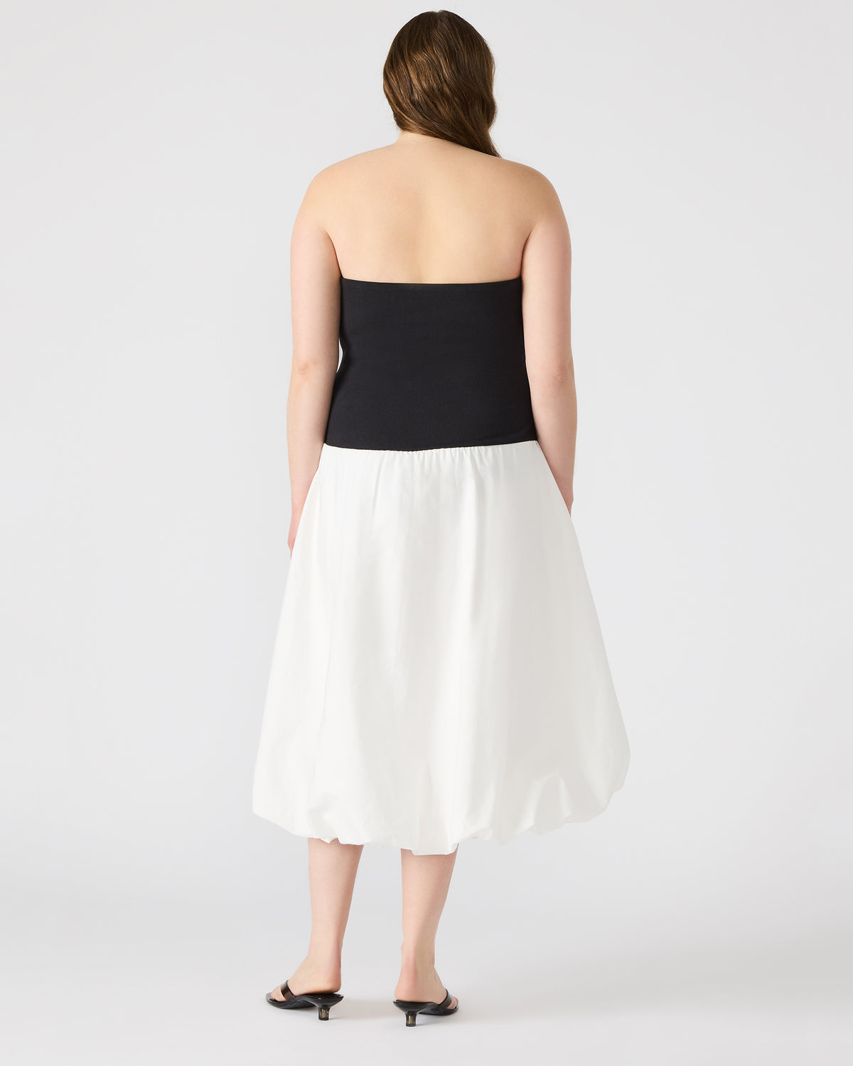 OLIVER Dress Smoke Strapless Midi Bubble Dress | Women's Dresses - Steve Madden